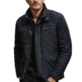 Men's Winter Vintage Cotton Quilted Stand Collar Jacket MTA1515J0P