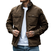 Men's Winter Retro Windproof Multi-Pocket Zipper Jacket MTA1587K9P