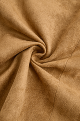 Men's Vintage Suede Fleece Collar Patchwork Multi-Pocket Zipper Coat 99704034M