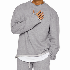 Men's Round Neck Loose Fit Casual Sweatshirt 16815807Z