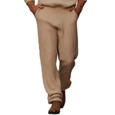 Men's Winter Fashionable Simple Cotton Yarn Knitted Loose Casual Pants MTA0130K4P