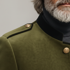 Men's Classic Retro Stand Collar Faux Velvet Slim Fit Jacket MTA1025K9K