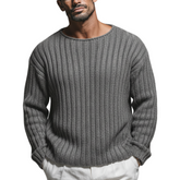 Men's Classic Casual Rugged Style Crew Neck Sweater MTA2730K0K