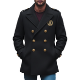 Men's Winter Retro Embroidered Double-breasted Coat MTA1723K4P