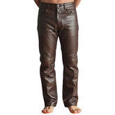 Men's Retro Casual PU Leather Pants MTA2940K1TO