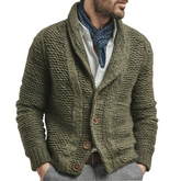 Men's Retro Casual Chunky Knit Cardigan MTA2997K2TO