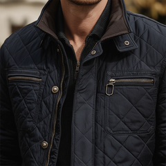 Men's Winter Vintage Cotton Quilted Stand Collar Jacket MTA1515J0P