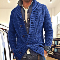 MEN'S VINTAGE LAPEL KNIT CARDIGAN JACKET 05701756X