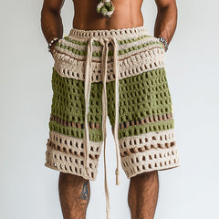 【24-hour shipping out】Men's Holiday Braided Beach Shorts MTA2138C6P