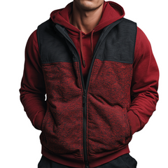 Men's Retro Casual Quilted Zipper Vest MTA2468K6TO