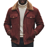 Men's Winter Retro Faux Suede Collar Jacket MTA0542K1P