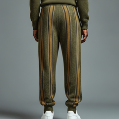 Men's Classic Casual Striped Elastic Waist Knit Pants MTA0653K4K