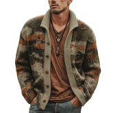 Men's Urban Warm Camouflage Button-Down Knit Cardigan MTA1874K6U