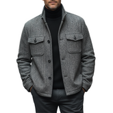 Men's Winter Fashion Twill Faux Wool Warm Jacket MTA1314K2P