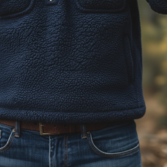 Men's Winter Retro Fleece Half-Zip Warm Sweatshirt MTA1424K5P