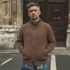 Men's Classic Retro Stand-up Collar Knitted Cardigan MTA2989K2K