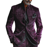 Men's Retro Casual Corduroy Stand Collar Button Jacket MTA3056K4TO