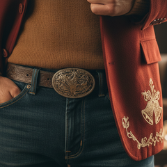 Men's Christmas Retro Embroidered Faux Wool Suit MTA2068K0P