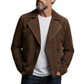 Men's Solid Color Casual Lapel Button Short Jacket MTA1929K9X