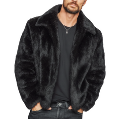 Men's Winter Warm Faux Fleece Mink Zip-up Jacket MTA1208K3U