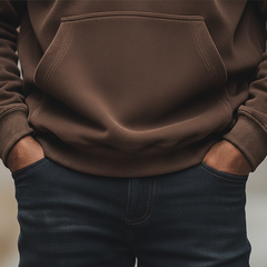 Men's Retro Minimalist Embroidered Fleece Half-Zip High Neck Sweatshirt MTA2713J5P