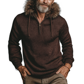 Men's Retro Casual Knitted Hooded Zipper Sweater MTA0133K9TO