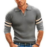 Men's Urban Style V-neck Slim-fit Stretchy Knit Sweater MTA2806K6U