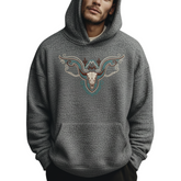 Men's Classic Casual Western Style Embroidered Air Layer Cotton Blend Hoodie MTA1145K6K