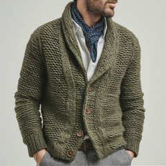 Men's Retro Casual Chunky Knit Cardigan MTA2997K2TO