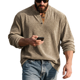 Men's Casual Fleece Trim Crew Neck Long Sleeve Sweatshirt MTA0148K8X