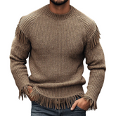 Men's Retro Casual Knitted Tassel Pullover Sweater MTA2912J7TO