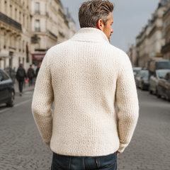 Men's Classic Solid Color Stand Collar Button Cardigan MTA1450J5U