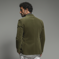 Men's Classic Retro Embroidered Corduroy Stand Collar Jacket MTA2971K4K