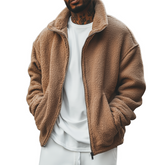 Men's Retro Casual Fleece Warm Zip-Up Jacket MTA3167J2TO