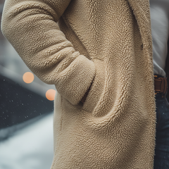 Men's Winter Simple Retro Faux Fur Mid-Length Coat MTA2612K7P