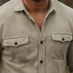 Men's Retro Corduroy Button-Up Shirt MTA1974K5P