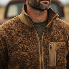 Men's Winter Retro Fleece Zip-Up Jacket MTA1593K3P