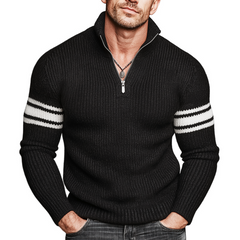 Men's Classic Quarter Zip Stand Collar Slim Fit Sweater MTA0867K0U