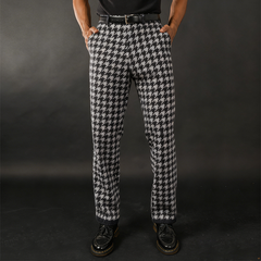 Men's Retro Casual Houndstooth Knit Pants MTA2226K2TO