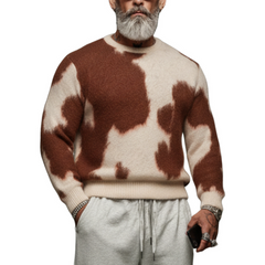 Men's Classic Casual Crew Neck Slim Fit Mohair Sweater MTA0545K7K