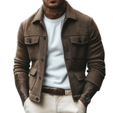 Men's Retro Casual Multi-Pocket Lapel Jacket MTA3199J7TO