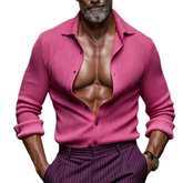 Men's Retro Casual Knitted Button-Up Lapel Cardigan MTA1431K6TO