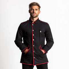 Men's Fashion Color-Blocked Cotton Blend Button-Up Shirt MTA1706K4P