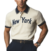 Men's Summer Classic "New York" Knitted Polo T-Shirt MTA1134F3U