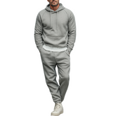 Men's Cotton Blend Hooded Trousers Casual Sportswear Two-piece Set MTA2911K1X
