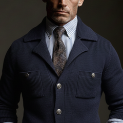 Men's Classic Business Multi-Pocket Knit Cardigan MTA1550K1K
