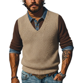 Men's Classic Casual V-Neck Knitted Vest MTA1272K9K