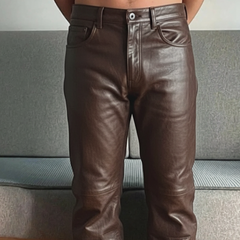 Men's Retro Casual PU Leather Pants MTA2940K1TO