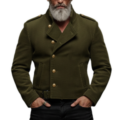 Men's Classic Retro Corduroy Lapel Single-breasted Jacket MTA1596K1K