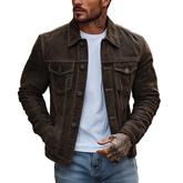 Men's Winter Retro Faux Suede Classic Jacket MTA1584K7P
